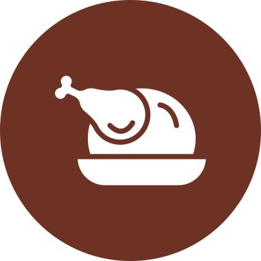 Tavuk. Web simgesi basit illüstrasyon