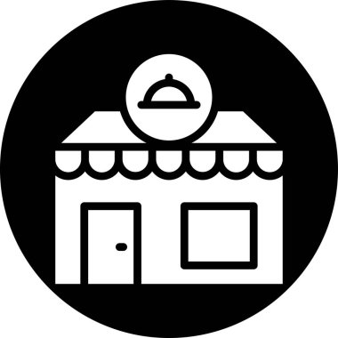 Restoran uygulaması simgesi, vektör illüstrasyonu