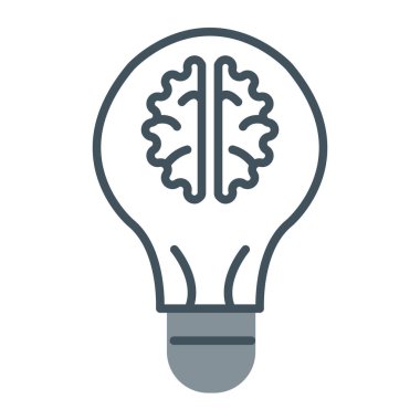 ampul yaratıcı fikir izole edilmiş simge