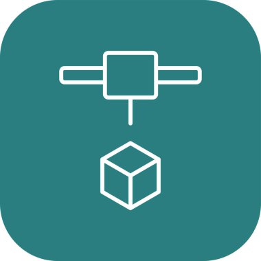 Küp simgesinin vektör illüstrasyonu