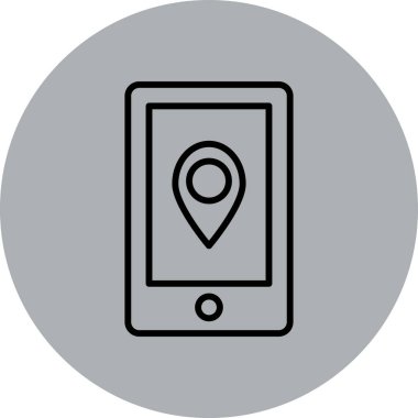 konum simgesi, vektör çizimi