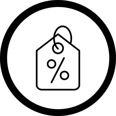 İndirim etiketinin vektör illüstrasyonu