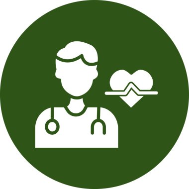 Doktor. Web simgesi basit illüstrasyon