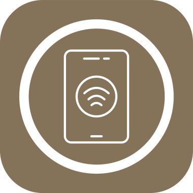 Akıllı telefon simgesinin vektör çizimi.