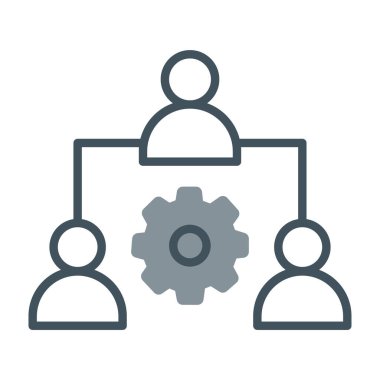 ağ bağlantısı renk çizgisi simgesi, vektör illüstrasyonu