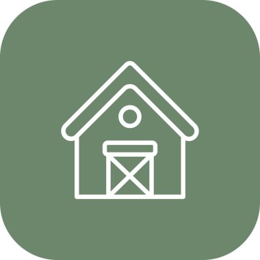 Ahır simgesi soyut arkaplanda izole edildi