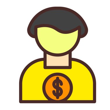 erkek para simgesi vektör illüstrasyonu