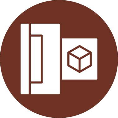 Bir kutu simgesinin vektör illüstrasyonu