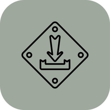 Soyut arkaplanda indirme simgesi izole edildi