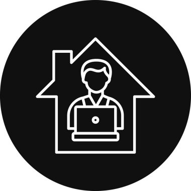 Bir ev simgesinin vektör illüstrasyonu