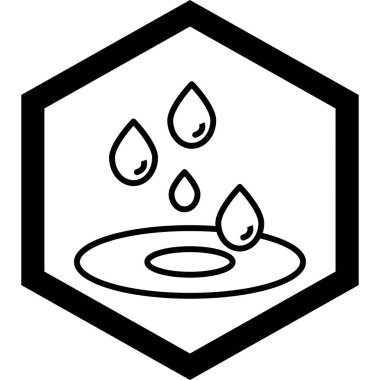 Su. Web simgesi basit tasarım