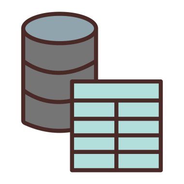 Kolayca düzenleyebilen ve düzenleyebilen Veri Depolama Vektörü simgesi
