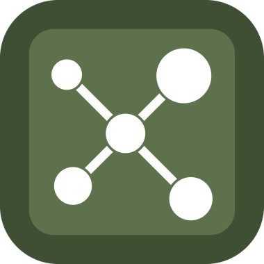 Bağlantı diyagramı vektör simgesi. resim biçimi yuvarlak kare düğmesi içindeki düz simge sembolüdür, sarı ve gri renkler.