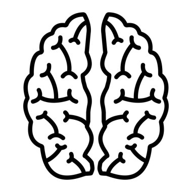 İnsan beyni izole edilmiş simge