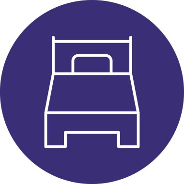 yatak simgesi, vektör illüstrasyonu