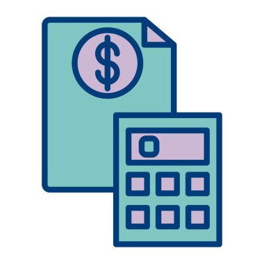 Para izole edilmiş ikon vektör illüstrasyon tasarımı ile hesap makinesi