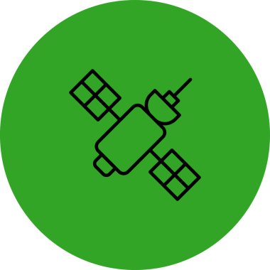 Uydu. Web simgesi basit illüstrasyon