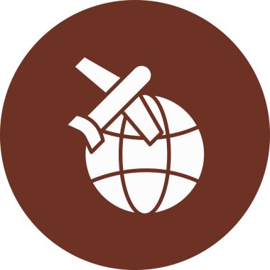 Küre. Web simgesi basit illüstrasyon