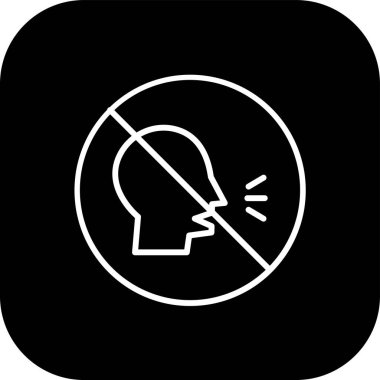 Soyut arkaplanda insan kafası simgesi izole edildi