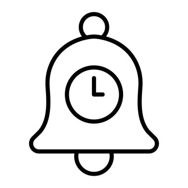 Alarm çanı vektör çizgisi simgesi