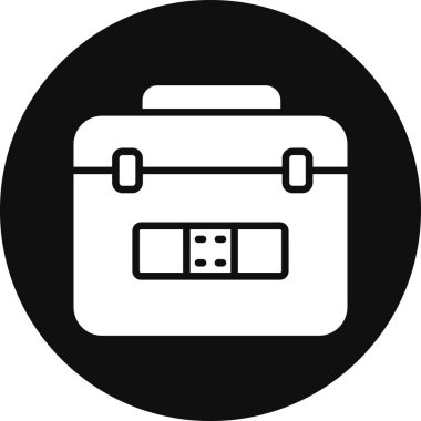 Evrak çantası simgesinin vektör illüstrasyonu