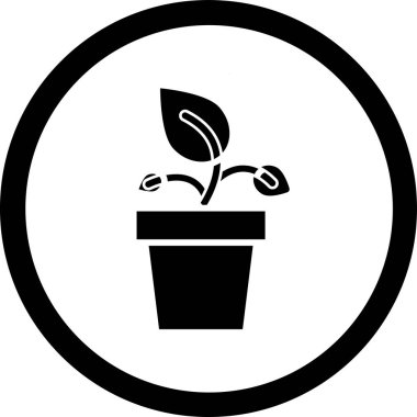 Bitki simgesinin vektör illüstrasyonu