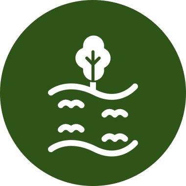 Ağaç simgesinin vektör illüstrasyonu