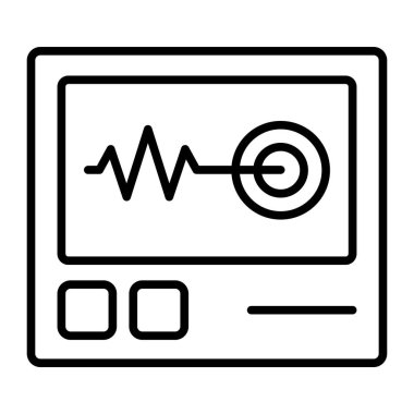 Ses dalgaları simgesi, özet biçimi olan monitör