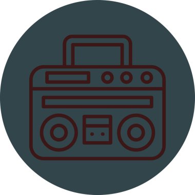 Vektör illüstrasyonu, radyo elemanı arkaplanı