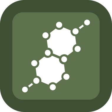 Molekül simgesi, vektör çizimi