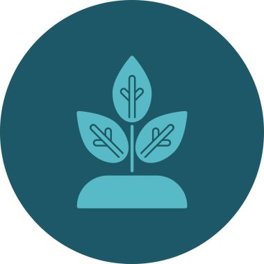 Çember vektör simgesindeki eşsiz bitki