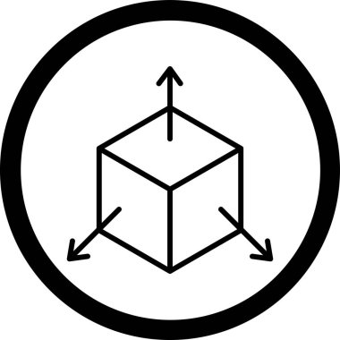 küp simge vektör çizim