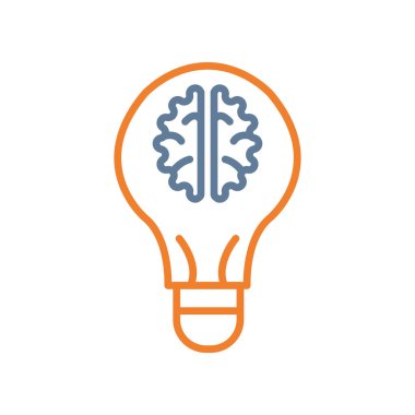 hafif beyin fikir simgesi vektör çizimi tasarımı