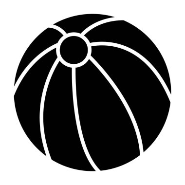 Plaj topu web simgesi, vektör çizim