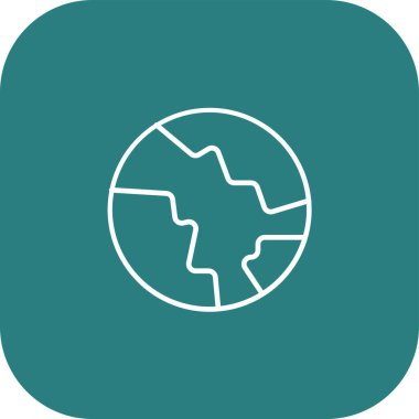 güzel dünya vektör çizgisi simgesi