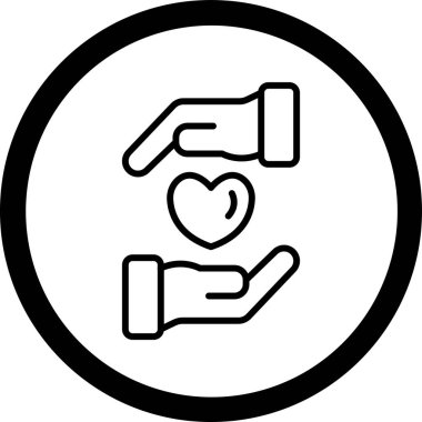 Aşk. Web simgesi basit illüstrasyon