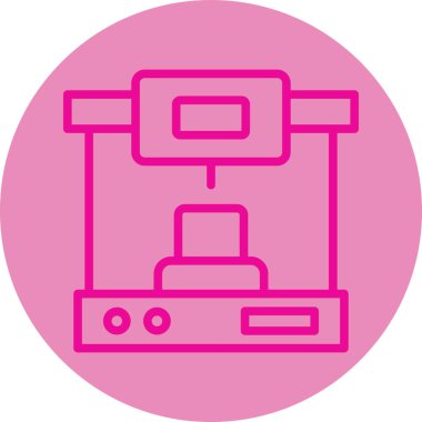 Yazıcı. Web simgesi basit illüstrasyon