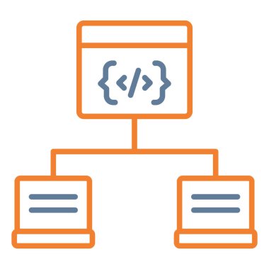 Sunucu vektör simgesi modern basit vektör illüstrasyonu