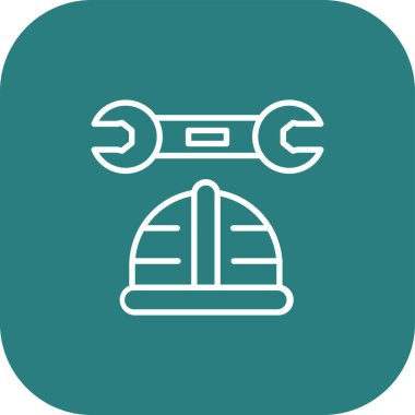 Kask simgesi vektör illüstrasyonu