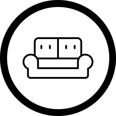 kanepe ikonu vektör illüstrasyonu