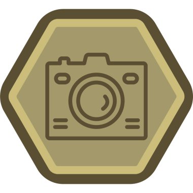 Kamera. Web simgesi basit illüstrasyon