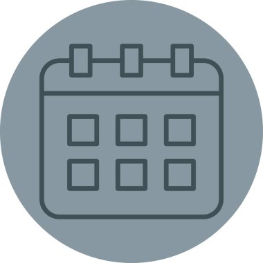 Takvim. Web simgesi basit illüstrasyon