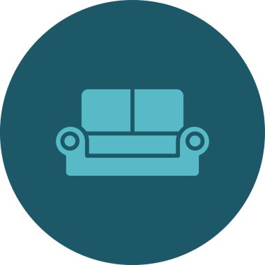 koltuk vektör simgesi. Stil vektör simgesi. yumuşak renkli yuvarlak açılar.