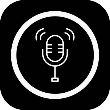 mikrofon simgesi, vektör illüstrasyon tasarımı