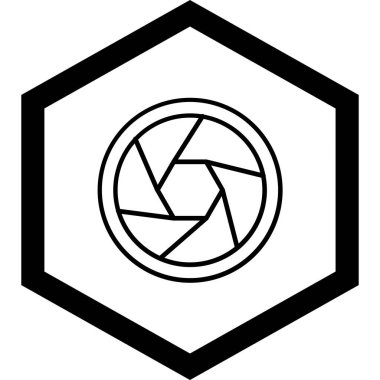 Bir altıgen simgesinin vektör çizimi