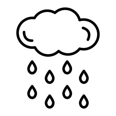 Yağmur. Web simgesi basit tasarım