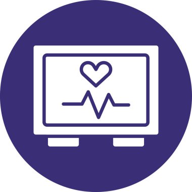 Kalp. Web simgesi basit illüstrasyon