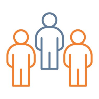 İş adamı düz stil ikonu. vektör illüstrasyonu