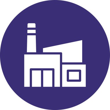 Fabrika simgesi vektör illüstrasyonu