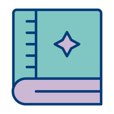 Kitap. Web simgesi basit illüstrasyon